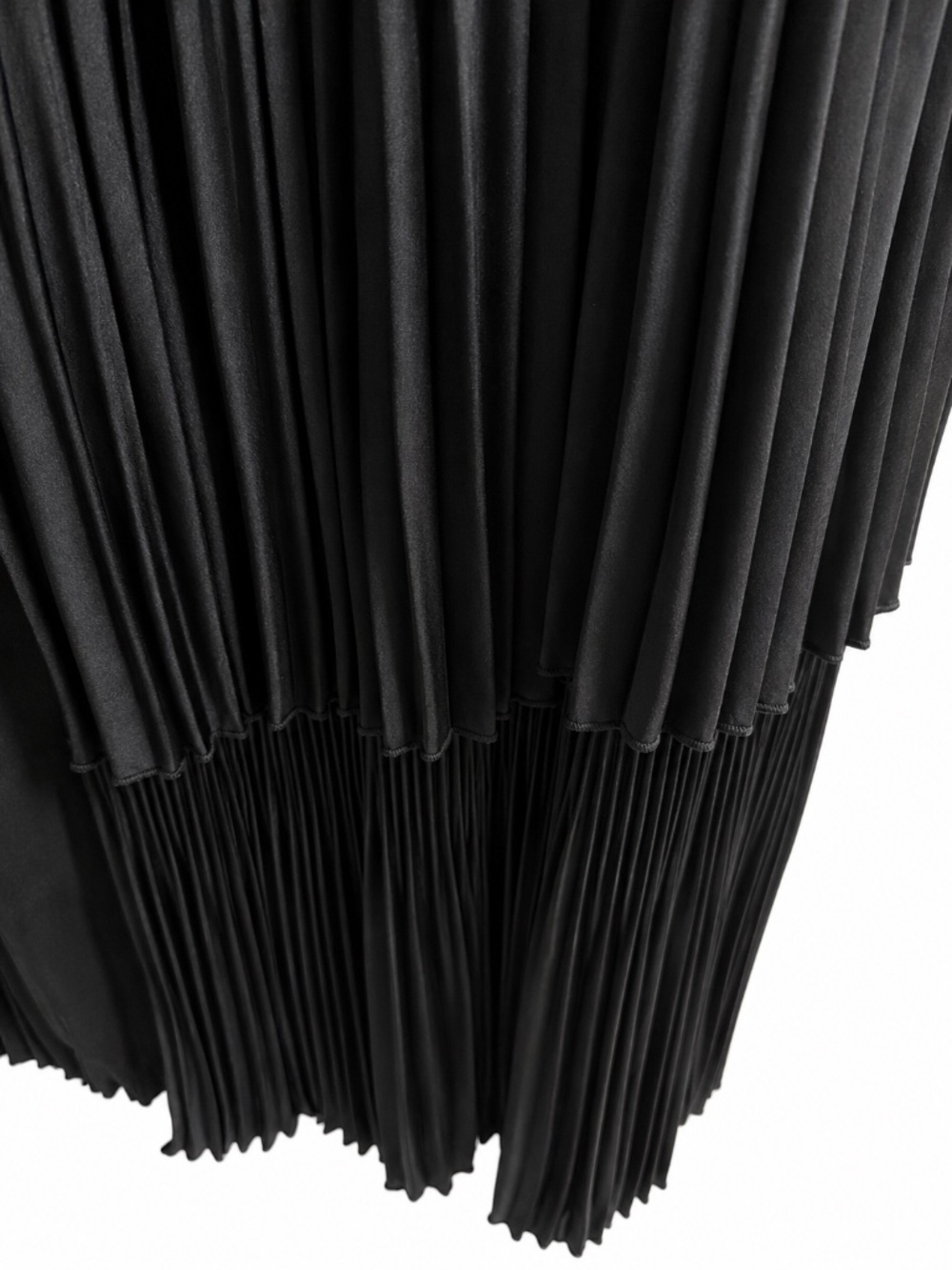 Diane von Furstenberg Black Pleated Wrap Midi Dress Cocktail Wedding Guest XL - Picture 7 of 13